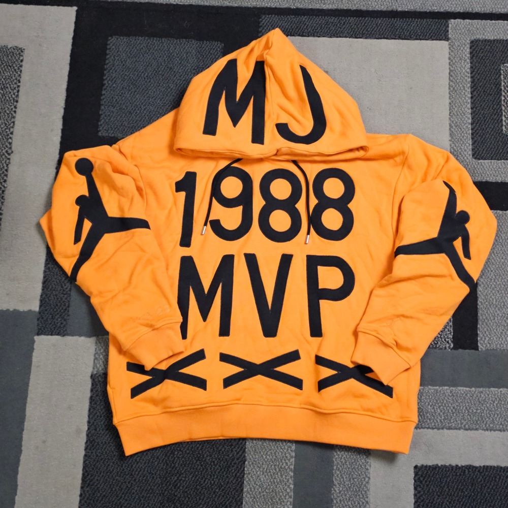 Jordan x Nina Chanel Abney 1988 MVP Hoodie Mens Large Orange